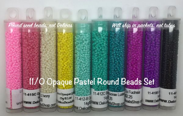 11/0 Opaque Pastel beads set